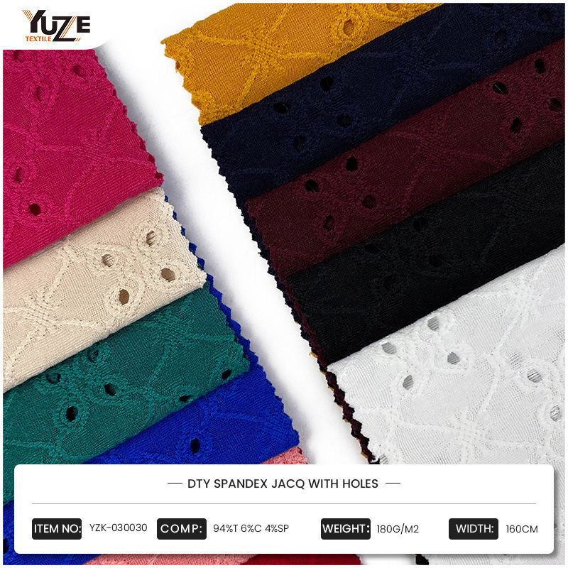 Innovativ YZK-0300 30-hullers dty spandex jacquard stof, skaber en ny generation af tekstilmaterialer med fremragende komfort og mode