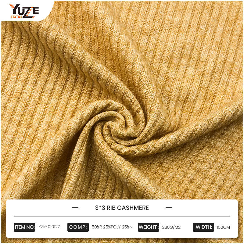 YZK-010127 3*3 Rib Cashmere YZK-010127 3*3 Rib Cashmere