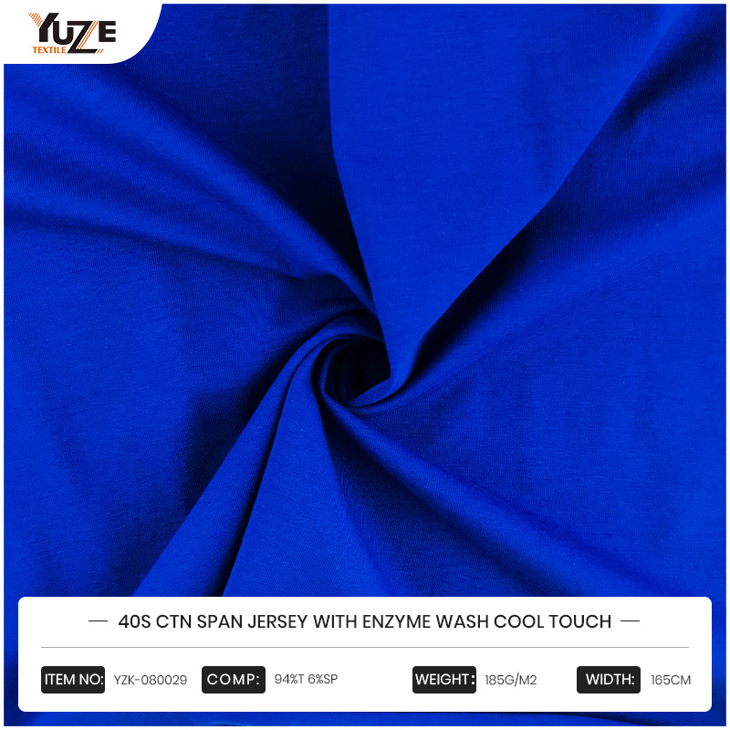 YZK-080029 40S CTN Span Jersey med enzymvask cool touch