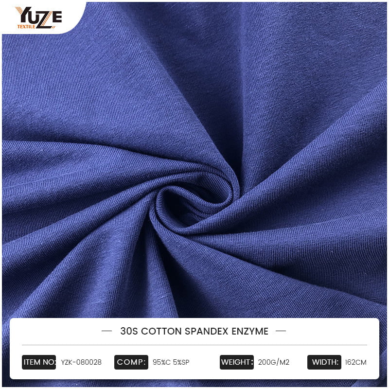 YZK-080028 30S COTTON SPANDEX ENZYM